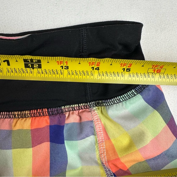 Lululemon Speed Short Sea Wheeze Plaid Running Active Workout - Picture 5 of 7